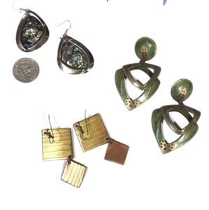 Vintage earring lot dangles 80s